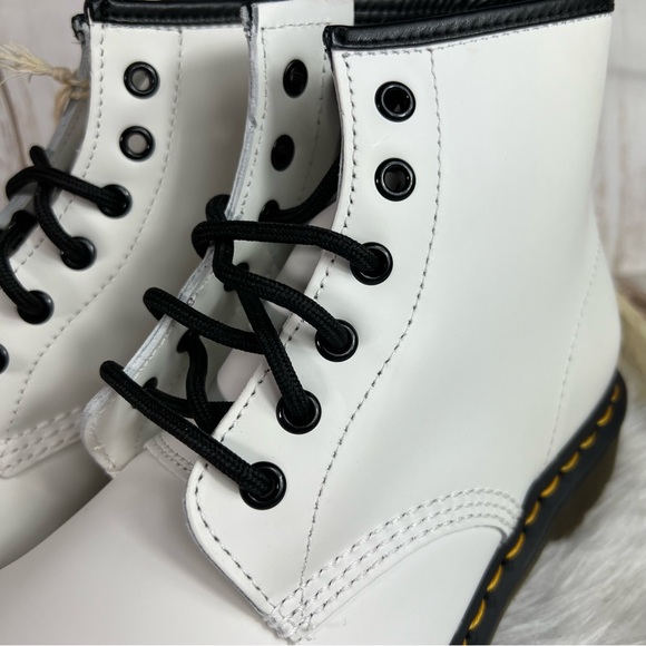 New Dr. Martens 101 YS Yellow Stitch Smooth Leather Ankle Boots - Picture 7 of 12